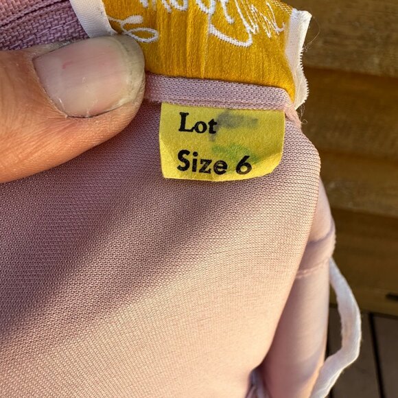 Vintage Eve of MIlady Lavender 70s 80s Satin Lace Cover Prom Bridesmaid Dress Si - Picture 4 of 13